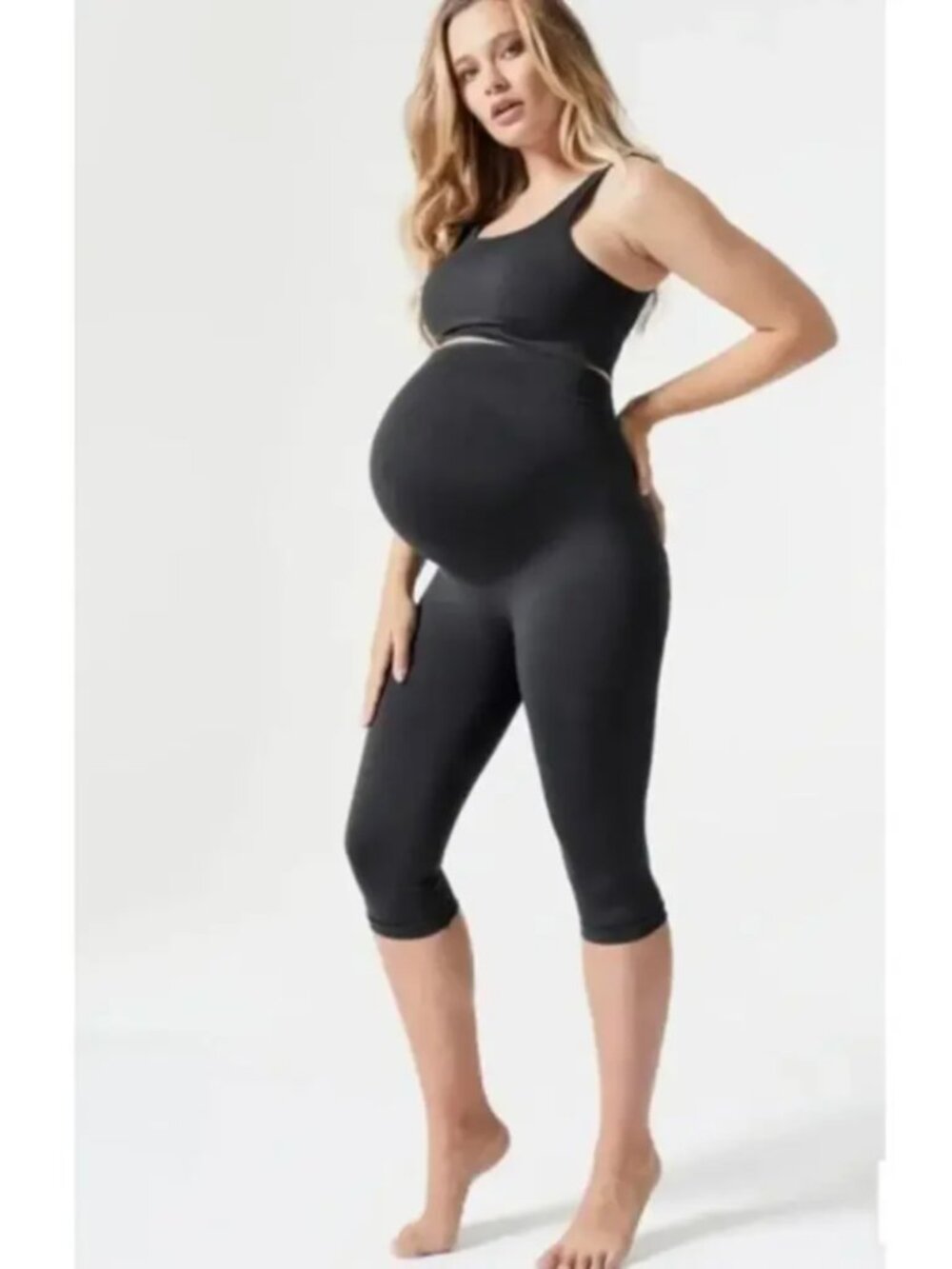 Blanqi Everyday Maternity Crop Leggings Black – Size M